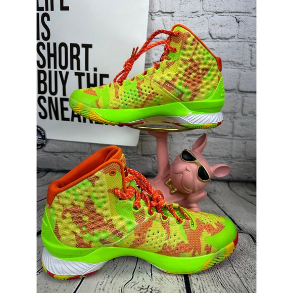 Under Armour Sour Patch Kids Curry 1 Mens 8.5 Green Candy Basketball Shoes NEW main image 8